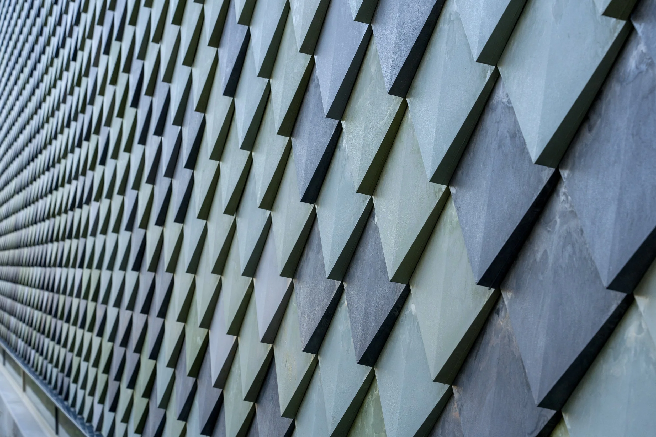 Close up of Pretty Plastic tiles facade Tongelreep