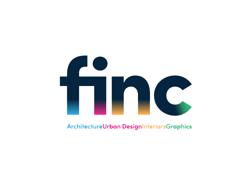 FIC logo with colorful text indicating Architecture, Urban Design, Interiors, Graphics.