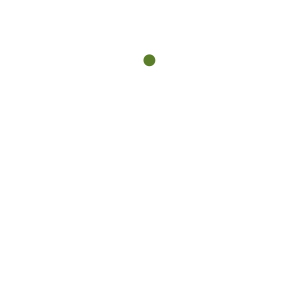 Black background with a white geometric logo resembling an open diamond shape with a small green circle at the top