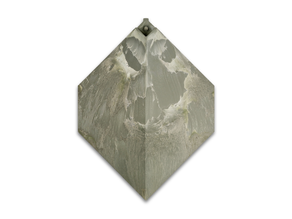 Pretty Plastic First One diamond facade tile in green, 100% recycled PVC