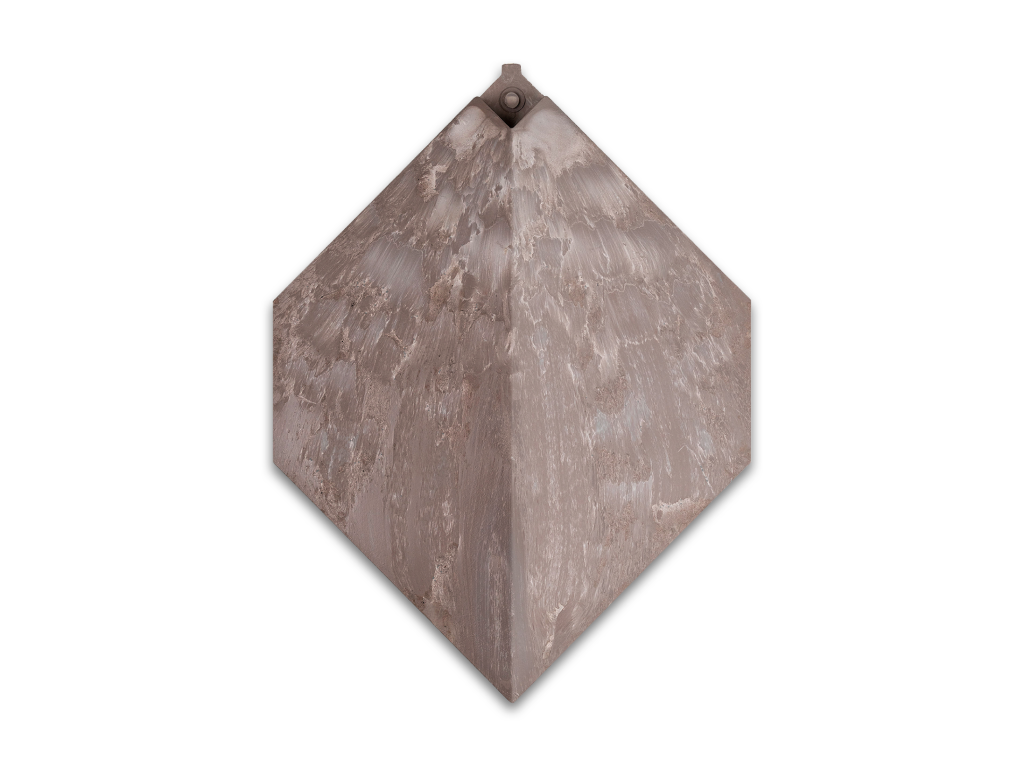 Pretty Plastic First One diamond facade tile in terracotta, 100% recycled PVC