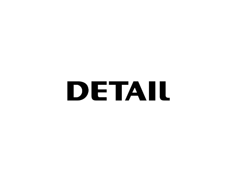 The word 'DETAIL' in bold black letters on a white background.