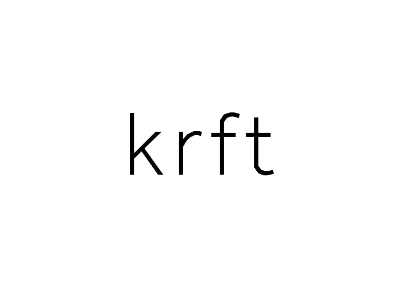 Black and white logo featuring a kangaroo with the word 'Kraft' inside it.