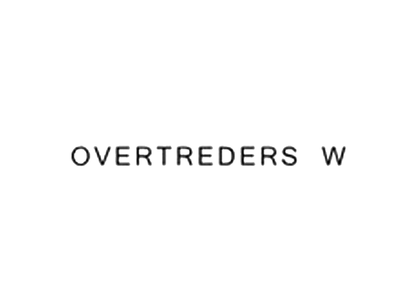 The image shows the phrase 'OVERTREADERS W' with the 'W' upside down, creating a visual play on the words.