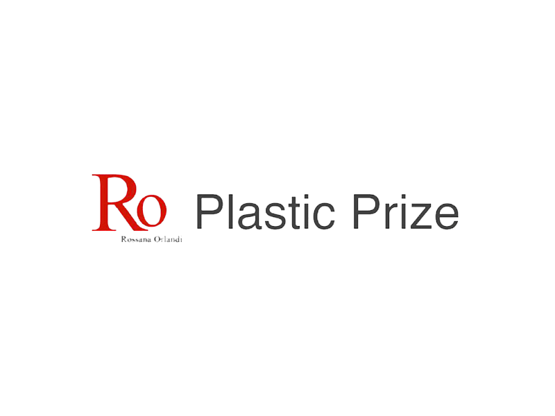 Logo for the Roaming Orlando Plastic Prize, featuring a large red 'Ro' and black text that reads 'Plastic Prize' with a black background.