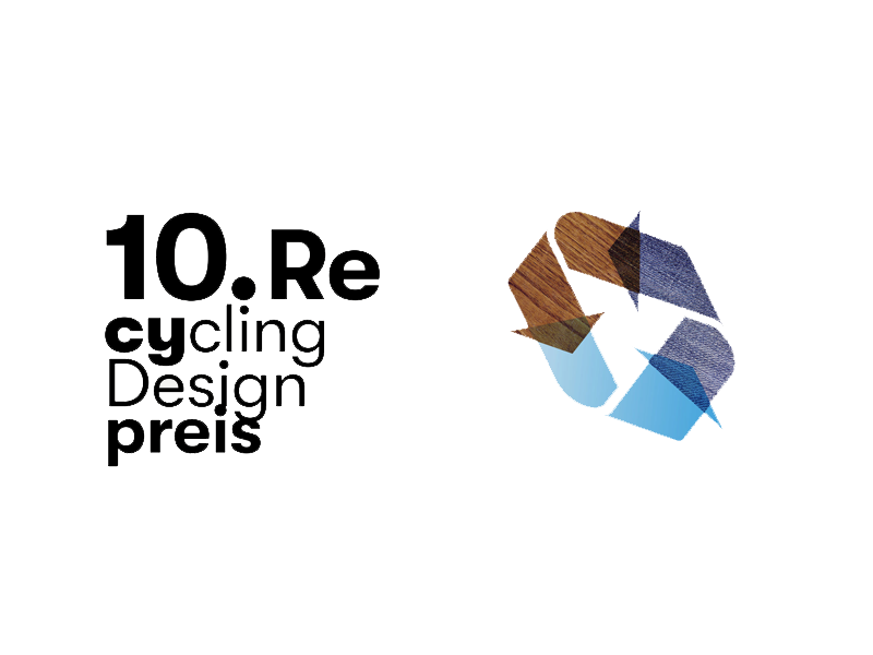 Graphic for the 10th Recycled Packaging Design Competition featuring a colorful, folded geometric packaging design concept.